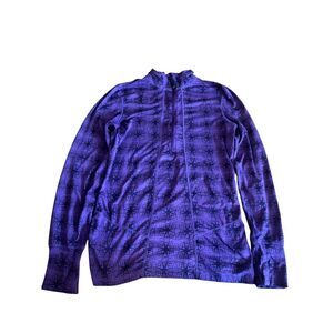 Hot Chillys Purple Pullover Top‎ Long Sleeve Athletic Quarter Zip M